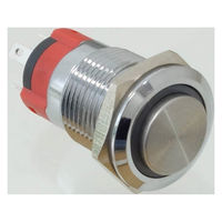 GB LED付オルタネイト型プッシュスイッチ(青) GB-PSLED-A24V-BL 1個（直送品）