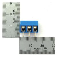 GB 小型ターミナルブロック 3極 5.08mmピッチ 青 縦向き GB-TB-50LBS-3P 1個（直送品）