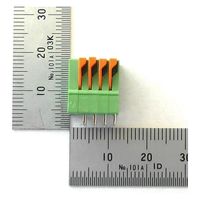 GB ターミナルブロック(4極、2.54mm、ワンタッチ式、緑、縦向き) GB-TBW-25LG-4P 1個（直送品）