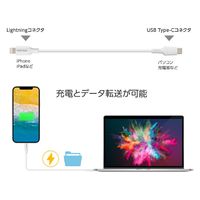 グリーンハウス USB-C to Lightning データ転送ケーブル 2m GH-ALTCA200-WH 1本（直送品）