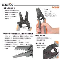 IWISS オープンバレル用精密圧着工具 IWS-2412M 1個（直送品）
