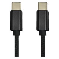 リーダーメディアテクノ Type-C to 断線防止・高速充電ケーブル(ブラック・3m) L-KCC-B3 1本（直送品）