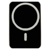 リーダーメディアテクノ モバイルバッテリー(マグネット式ワイヤレス充電対応、5000mAh、ブラック) L-MBMG5-BK 1個（直送品）