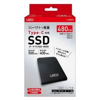 LAZOS ポータブルSSD 480GB USB3.1Gen1 L-S480-B 1個（直送品）