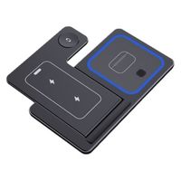 リーダーメディアテクノ 3-in-1 ワイヤレス充電スタンド L-SWYWLS-BK 1個（直送品）