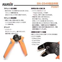 IWISS オープンバレル用精密圧着工具 SN-2549 1個（直送品）