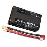 Hitec Multiplex Japan Li-Po 7.4V 3800mAh 100C/200C XPR3800S-B 1個（直送品）