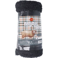 iiもの本舗 hokotto シープボアひざ掛け 70×100cm チャコール 4589596695198 1枚