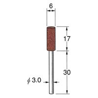 日本精密機械工作 軸付ラビン砥石 一般用 10本入 R4323 1箱（直送品）