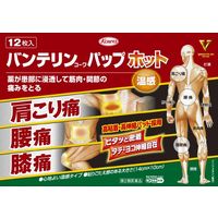 バンテリンコーワパップホット 12枚 興和 温感タイプ 肩こり痛 腰痛 膝痛 高伸縮 高粘着【第2類医薬品】