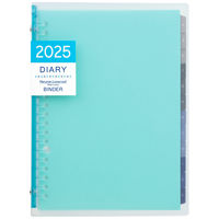 マルマン 【2025年4月版】ノートデダイアリー 月間 A5 20穴 月曜始まり ブルー FD424-25-02 1冊（直送品）