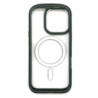 エアージェイ iphone16pro用 Magsafe対応ラウンドフォルムクリアケース 黒 AC-P24P-RMR BK 1個（直送品）