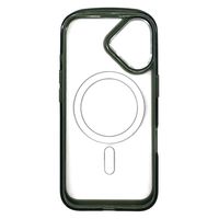 エアージェイ iphone16用 Magsafe対応ラウンドフォルムクリアケース 黒 AC-P24-RMR BK 1個（直送品）