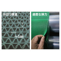 グリーンクロス セーフティ歩行者マット緑(水切り仕様)900mmX10m 1118010107 1枚（直送品）