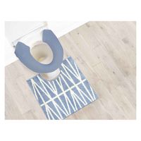 オカトー 便座カバー 洗浄暖房用型 ナチュラル ブルー 413677 1個（直送品）