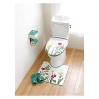 オカ トイレマット ロング ボタニカルガーデン 75×63cm グリーン 437406 1個（直送品）
