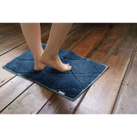 オカトー バスマット Fuka-Fuwa!! 40×60cm ネイビー 438179 1個（直送品）