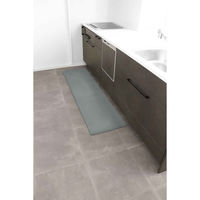 オカトー キッチンマット 衝撃吸収PVCキッチンマット 45×180cm 無地 グレー 441870 1個（直送品）