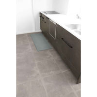 オカトー キッチンマット 衝撃吸収PVCキッチンマット 45×120cm 無地 グレー 441868 1個（直送品）