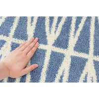 オカトー トイレマット 55×60cm ナチュラル 柄 ブルー 413659 1個（直送品）