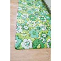 オカ キッチンマット レトロ 花柄 ルアンス 45×180cm グリーン 414425 1個（直送品）