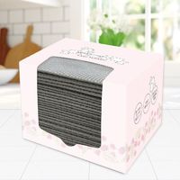 紙たわし 食器洗いシート ボックス 濃縮洗剤付き 使い捨て シートサイズ 約20×24cm L グレー 1箱（30枚入）タツネ