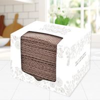 紙たわし 食器洗いシート ボックス 使い捨て シートサイズ 約11×20cm M ブラウン 1箱（30枚入）タツネ