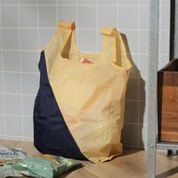 リップ切り替えエコバッグ イエロー×ブラック studio CLIP