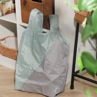 リップ切り替えエコバッグ グリーン×グレー studio CLIP