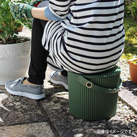 フタ付き ガーデンツールバケット 収納バケツ グリーン 8L 1個 園芸 収納 八幡化成