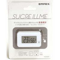 エンペックス気象計 シュクレ・イルミー温湿度計 ホワイト TD-8331 1個