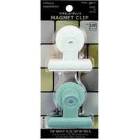 ミツヤ POPプラマグクリップ 2個入 白・グレー POMC-01P-WG 1セット(1パック×5)（直送品）