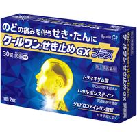 クールワン せき止めGXプラス 30錠 杏林製薬  のどの痛みを伴うせき・たん【指定第2類医薬品】