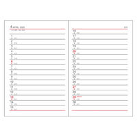 ダイゴー 【2025年4月版】手帳サイズ(ミニ) 1週間+横罫 月曜始まり ブラック E1101 1冊（直送品）