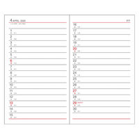 ダイゴー 【2025年4月版】手帳サイズ 1週間+横罫 月曜始まり ブラック E1102 1冊（直送品）