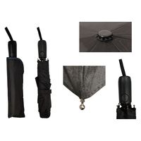 共栄工業 折りたたみ傘 58cm 安全式ワンタッチ自動開閉 マイクロファイバー傘袋付き ブラック 18181 1セット(1本×6)（直送品）