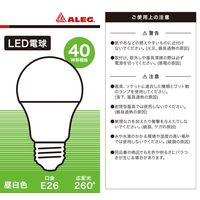LED電球 E26 40W形 昼白色 広配光 ALEG LDA5N-40A60/W50K 1個