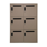 PREDONA(プレドナ)スチール パーソナルロッカー6人用(シリンダー錠)上置き用 幅800×奥行400×高さ1170mm モカブラウン（取寄品）