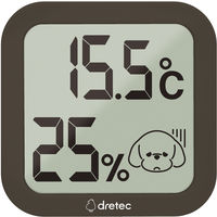 ドリテック ちょうどイイがわかる ここちイーワン 犬用　温度計 湿度計 Oー443DBRPT 表示画面 犬 1個