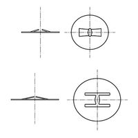 山喜産業　Ｈ型スピードワッシャー　軸用　鉄　５．０×３８mm　1箱（100枚入)（直送品）