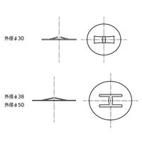 山喜産業　Ｈ型スピードワッシャー　ネジ用　鉄　Ｍ１０×３８mm　1箱（100枚入)（直送品）