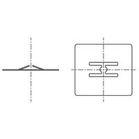 山喜産業　角型タイプ　Ｈ型スピードワッシャー　ネジ用　ステンレス　Ｍ１０×５０mm　1箱（100枚入)（直送品）