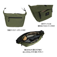 センバドー はっ水ナイロン舟形ラージショルダー BK 623-6951 1個（直送品）