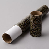銀鳥産業】ワニ柄丸筒　Ａ3対応サイズ　直径５0ｍｍ×長さ360ｍｍ　１セット（12本）（わけあり品）
