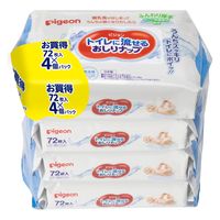 ピジョン トイレに流せるおしりナップ 1セット（1個（72枚入×4）×3）おしりふき