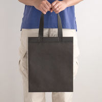 ヘッズ 無地不織布トートバッグーM/チャコール MCLーMB  1袋(20枚)