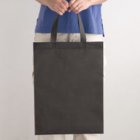 ヘッズ 無地不織布トートバッグーL/チャコール MCLーLB  1袋(10枚)