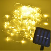 オーム電機 ソーラー充電ストリングLEDライト 08-7005 1個（直送品）