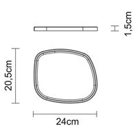 TRAMONTINA 石皿 24×20cm 10399/371 1個（直送品）