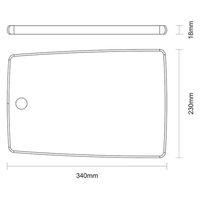 TRAMONTINA カッティングボード 長角中 13273/351 1枚（直送品）